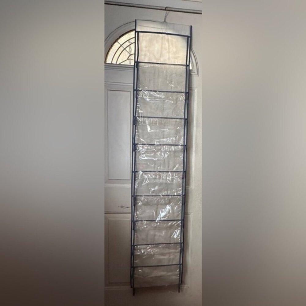 20 Clear Pockets Over Door Organizer for Scarves Handbags Caps Accessories